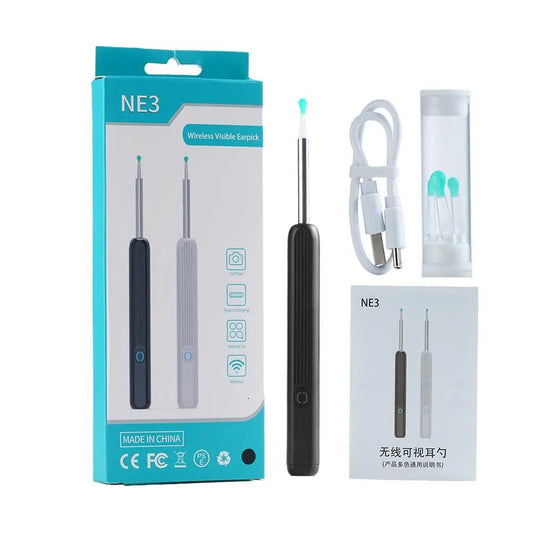 Ear Kit NE3 With Endoscope Sticks Kit Tool Wireless Smart Visual Ear Cleaner Otoscope Ear Wax Camera Removal