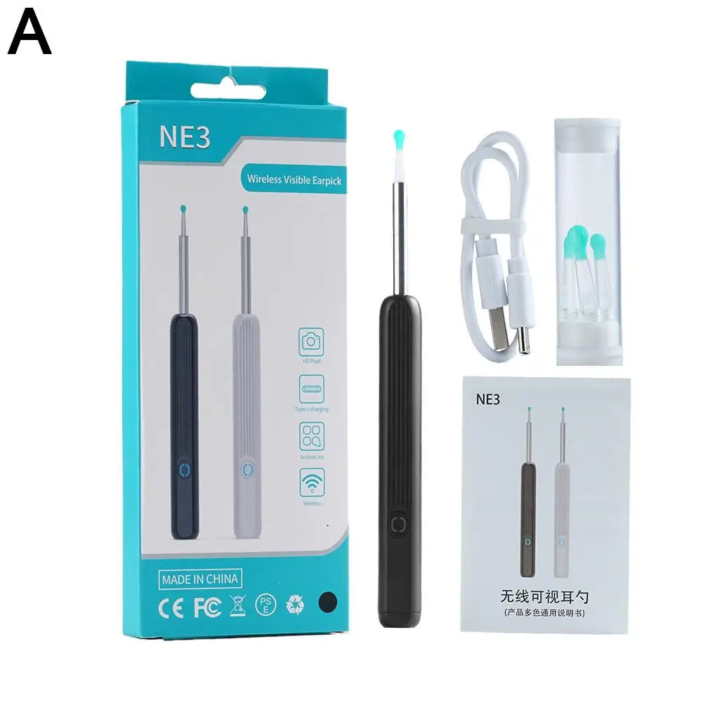 Ear Kit NE3 With Endoscope Sticks Kit Tool Wireless Smart Visual Ear Cleaner Otoscope Ear Wax Camera Removal